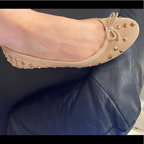 J Crew studded ballet flats tan suede size 8 - Picture 4 of 10